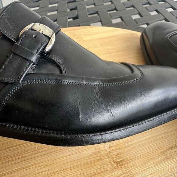 Wing By Bally Of Switzerland Men\'s Terzo Monk Strap Leather Shoes Black Size 8 main image 16